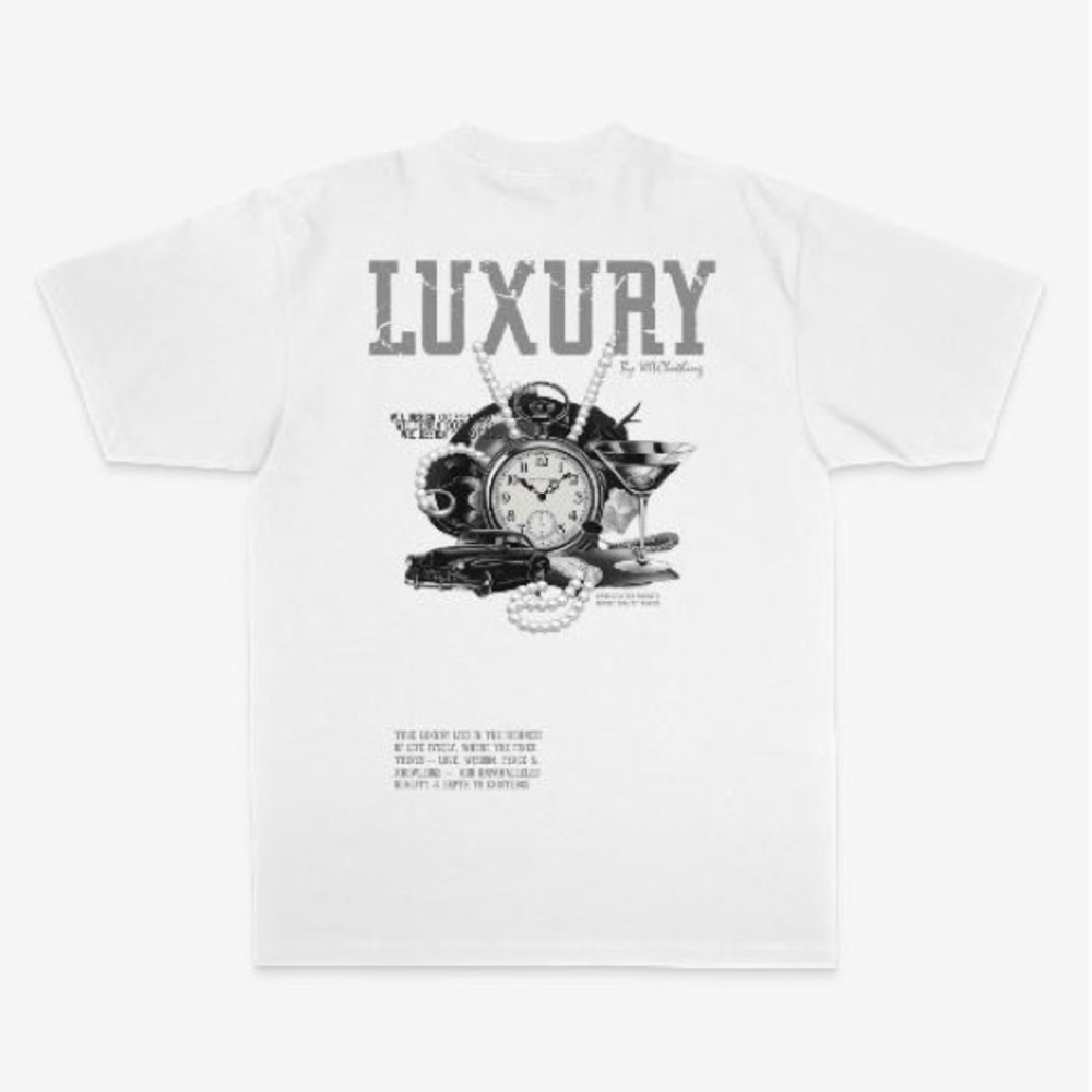 Luxury Graphic White T-Shirt